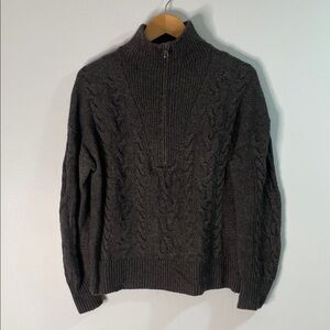 J. Crew Merino Wool Alpaca Half-Zip Sweater